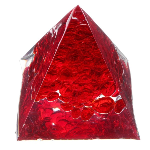 Orgon Pyramide Rot mit Kupferspirale