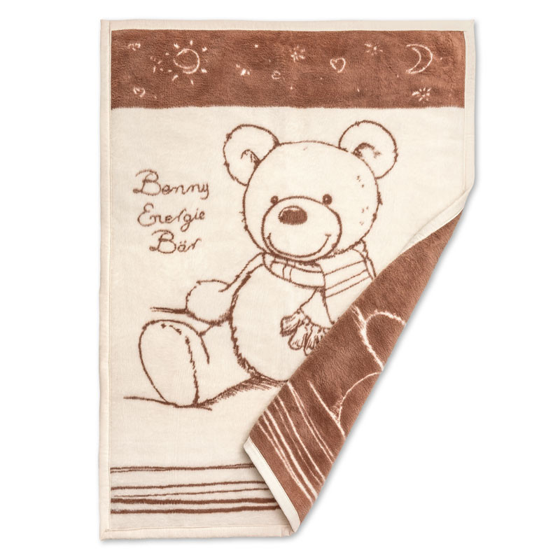 Kinder Energie wohlFÜHL Decke Bär 100% Baumwolle