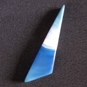 Achat blau Trapez Anhänger