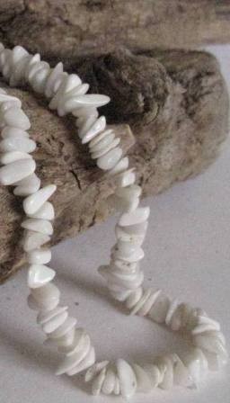 Achat weiss Splitterkette fein 43cm