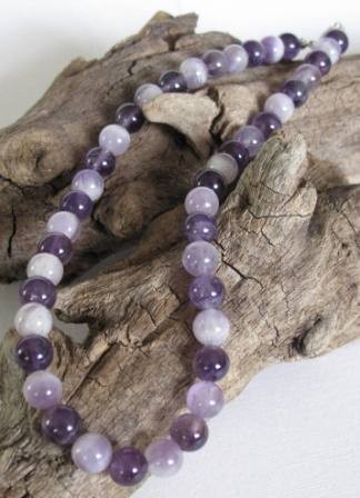 Amethyst Babykette 8x 38cm AA mit Chevron Amethyst