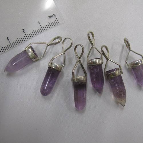 Amethyst Rundspitz Anhänger -35mm