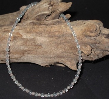 Aquamarin und Rosenquarz 3mm x 44cm 