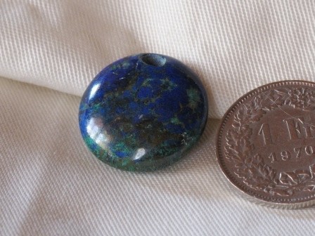 Azurit Malachit Disc klein Anhänger