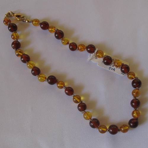 Bernstein Babykette hell-dunkel 8x34cm gekn.