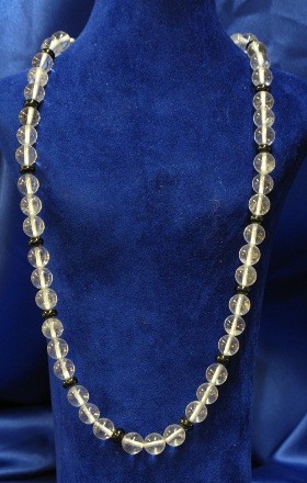 Bergkristall mit Turmalin 8x46/3