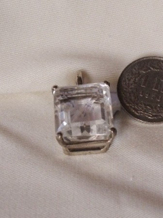 Bergkristall Quadrat Anhänger