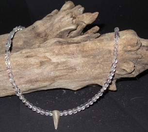 Bergkristall, Amethyst und Rosenquarz Kugelikette 6mm x 50cm