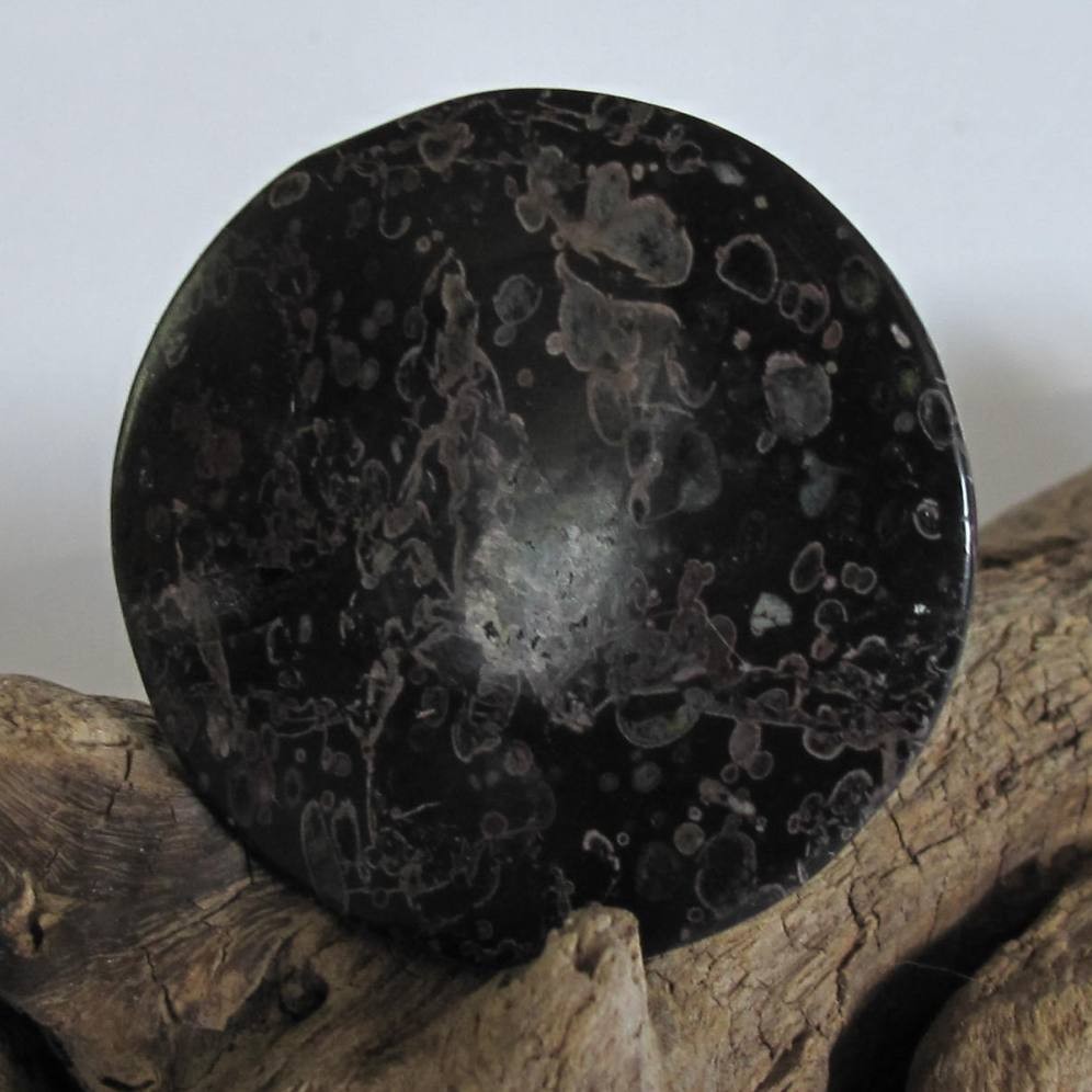 Blumenobsidian Disk Anhänger