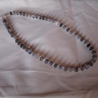 Botswana Achat Rondo 8 mit Buntglasperlen