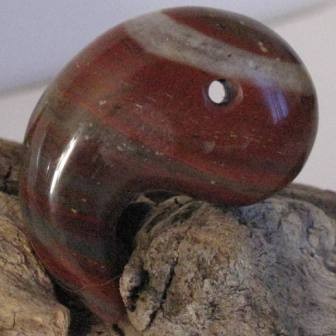 Buntjaspis Anhänger Träne gross