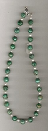 Chrysokoll - Perle 10mm x 48cm