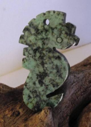 Chrysokoll Seepferdchen Anhänger