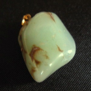 Chrysopras Trommelstein Anhänger