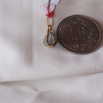 Diamant im Goldchörbli Anhänger