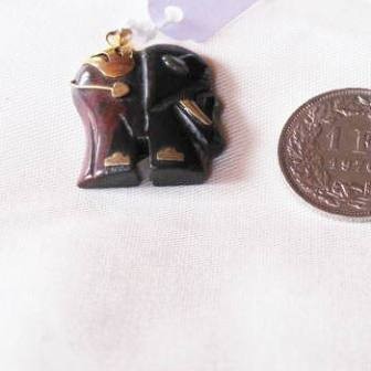 Tigereisen Elefant Anhänger verziert 