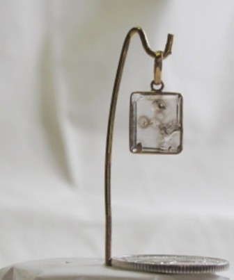 Elestial Quarz Anhänger 18 Kt.Gold 03