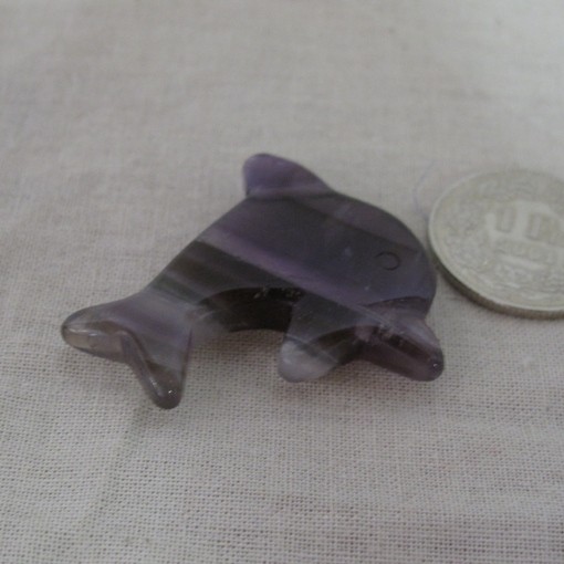 Fluorit Delfin Anhänger