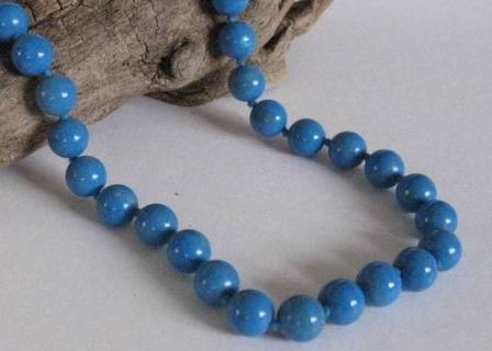 Howlith blau 10x60 cm geknotet