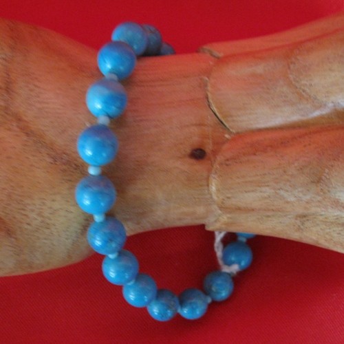 Howlith blau Armband 8x18cm Glasperlen
