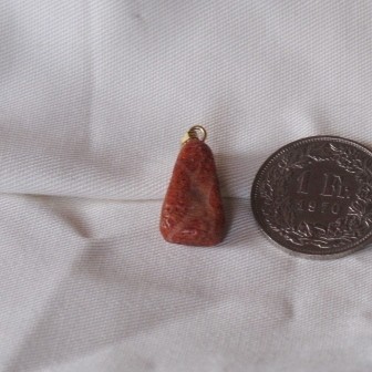 Koralle rot Trapez Anhänger
