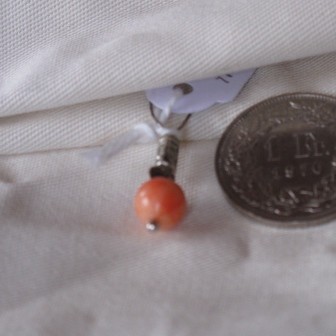 Koralle rosa 6mm Anhänger