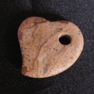 Landschaftsachat Herz konisch