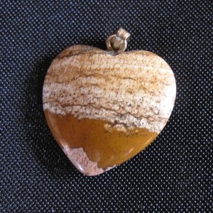 Landschaftsachat Herz Anhänger