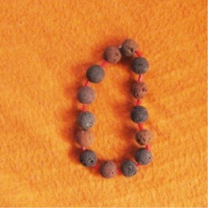 Lava schwarz - braun mit Koralle Mala