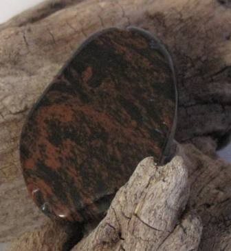 Mahagoni Obsidian Scheibe