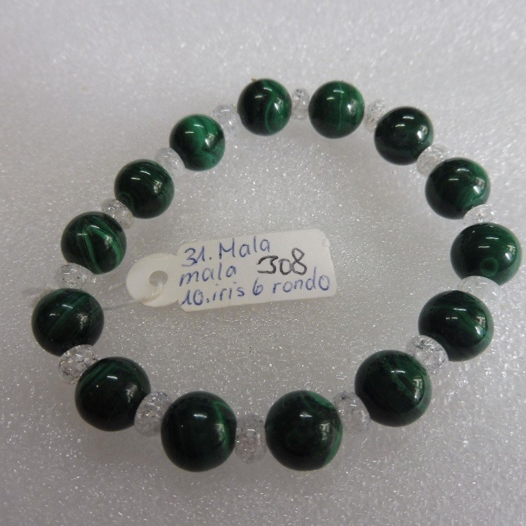 Malachit - Iriskristall Armband 10 und Rondo Nr.308