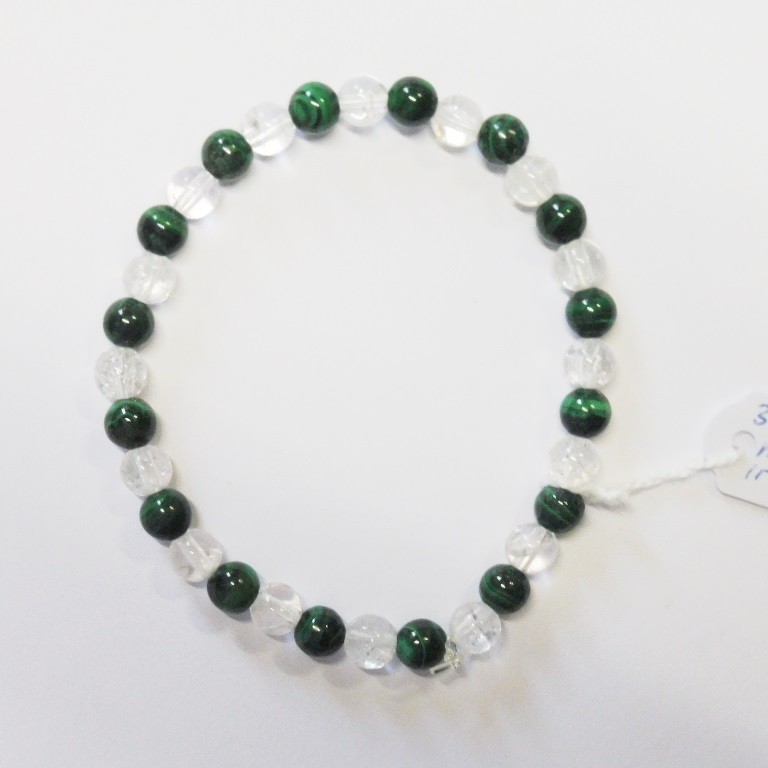 Malachit - Iriskristall Armband 6mm - 115