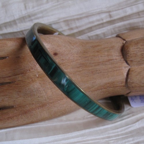 Malachit Armband Reif schmal