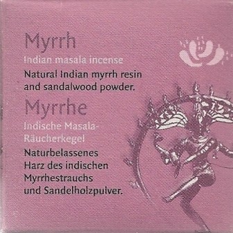 Myrrhe  -  Indische Masala Räucherkegel 