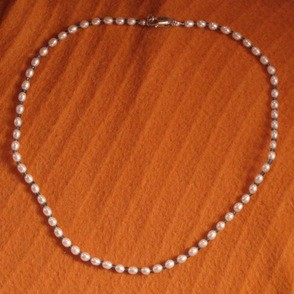 Perlenkette Oliven 46cm