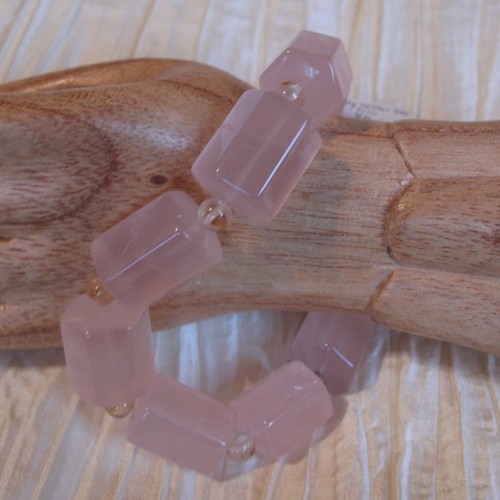 Rosenquarz Madegaskar Armband 