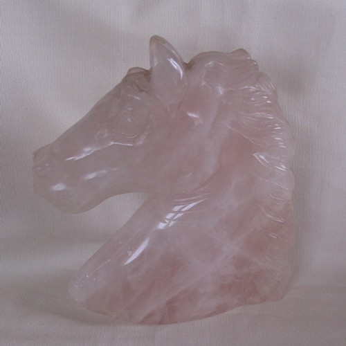 Rosenquarz Pferdekopf