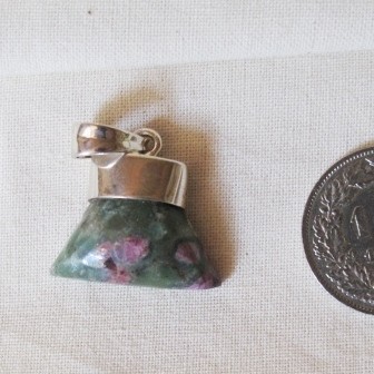 Rubin Fuchsit Silber Anhänger 