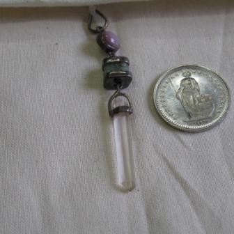 Rubin Anhänger mit Aquamarin und Bergkristall 