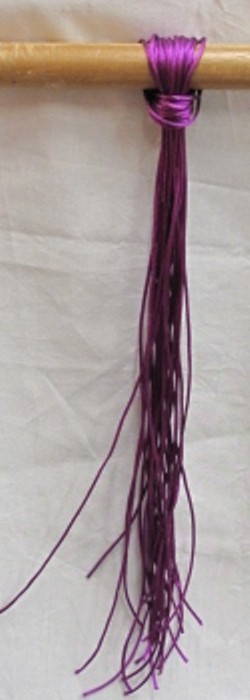 Seidenbändel 3 x violett