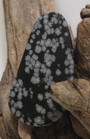 Schneeflocken Obsidian Scheibe