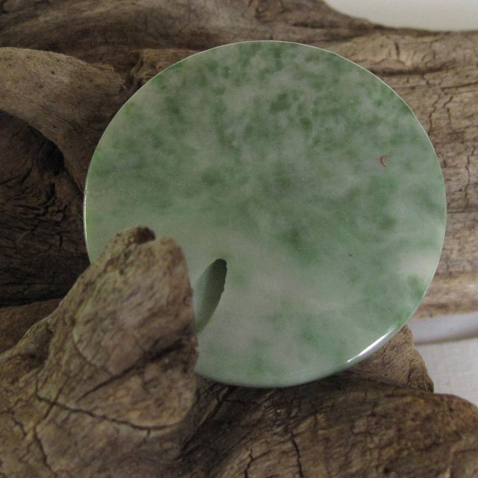 Smaragdjade hell Disk Anhänger