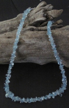 Topas blau Splitterkette 45cm