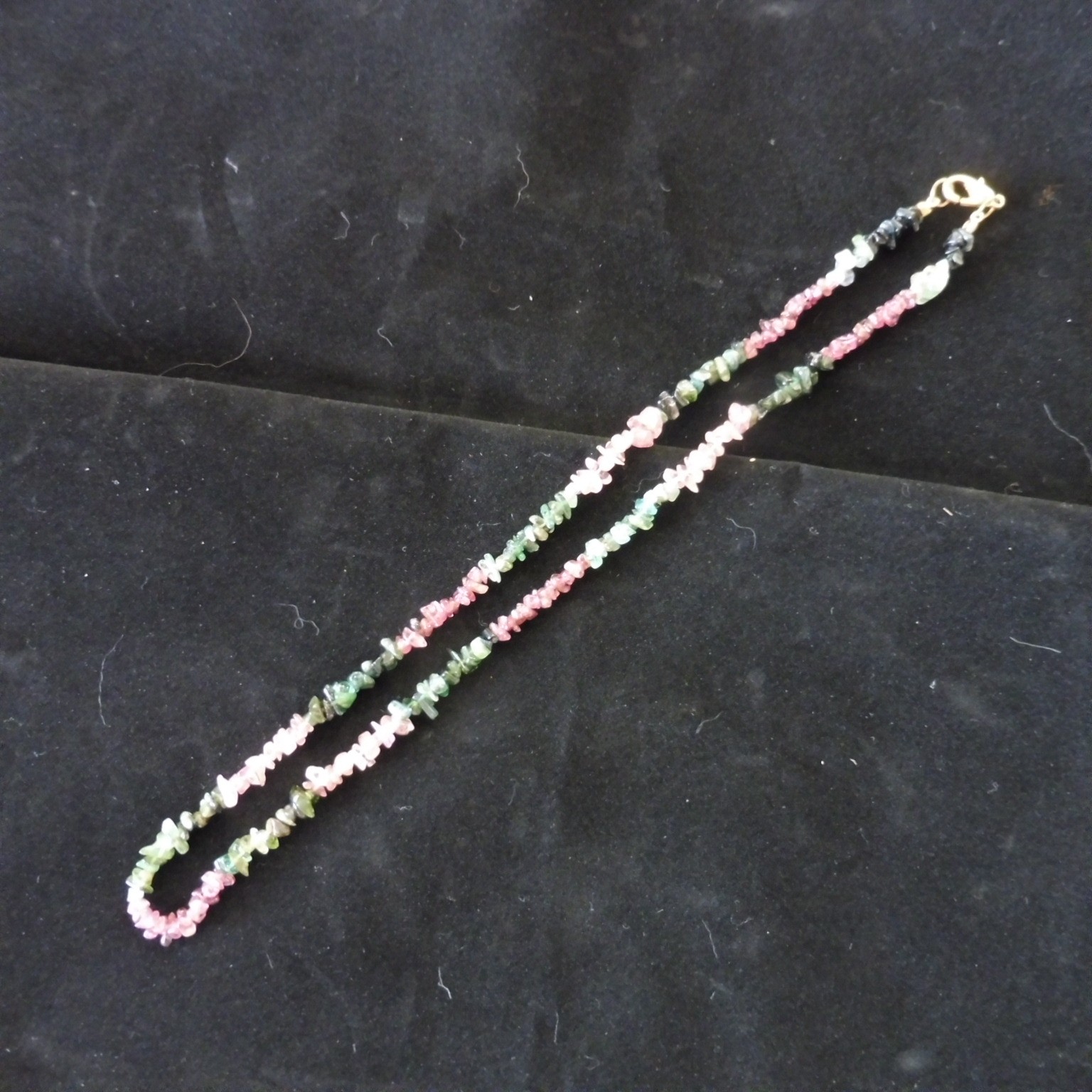 Turmalin Halskette gemischt Splitter 50cm AA