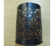 Räuchergefäss - Teelicht Metall Antik -look A mit Blüten