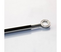 Tensor mit versenkbarer Spirale Edelstahl verchromt / Professionelle Einhand Rute glänzend ausziehbar 16 - 30 cm