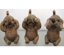 Elefant Baby 16cm Set braun