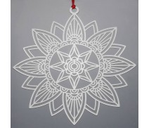 Fensterbild Das Mandala Silberfarben 28cm