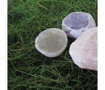 Bergkristall Window & Amethyst & Rosenquarz 