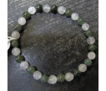Jade Armband mit Rosenquarz 6mm